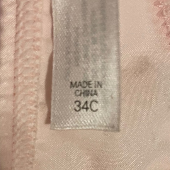 Victoria's Secret Angels Satin Pink Lace Feminine Lingerie Bra Size 34C - Picture 7 of 9